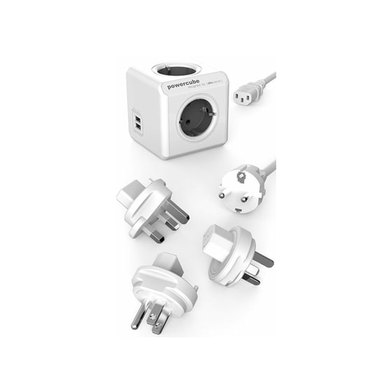 Πολύμπριζο Powercube Rewirable USB & 3 x Plug & IEC EU image 1