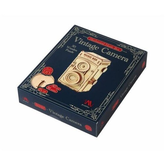 Ξύλινη Κατασκευή Vintage&nbsp;Camera&nbsp;Music&nbsp;Box image 4