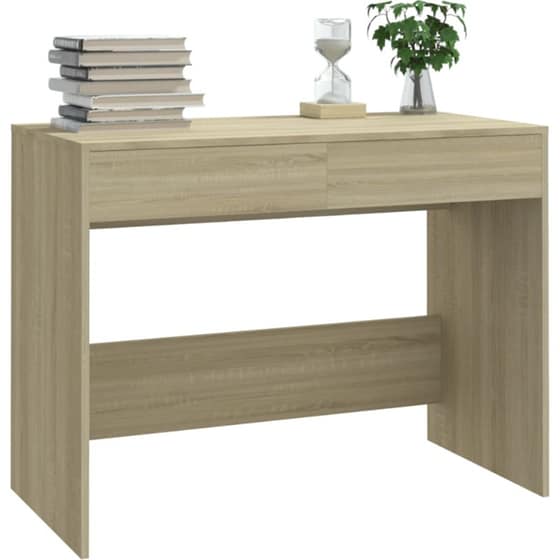 Γραφείο VidaXL από Επεξεργασμένο Ξύλο 101x50x76,5 cm - Sonoma Δρυς image 3