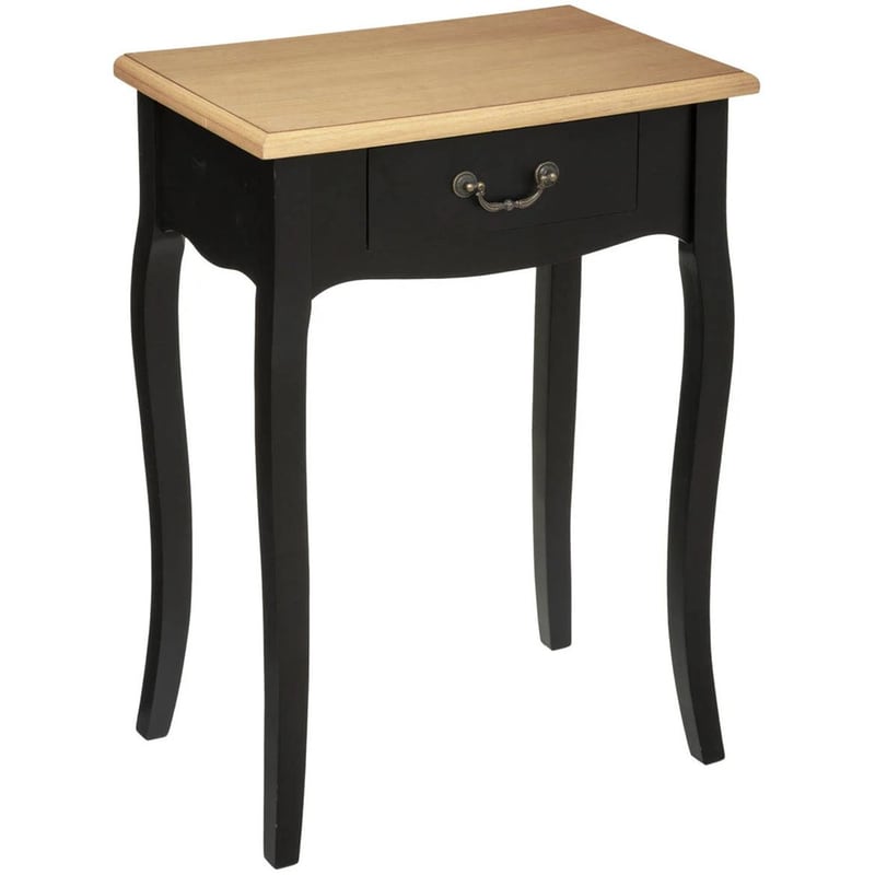 SPITISHOP Κομοδίνο Spitishop με Συρτάρι από Mdf A-s Chrysa 114516b 47.1x30x65.5 cm - Μαύρο/Καφέ