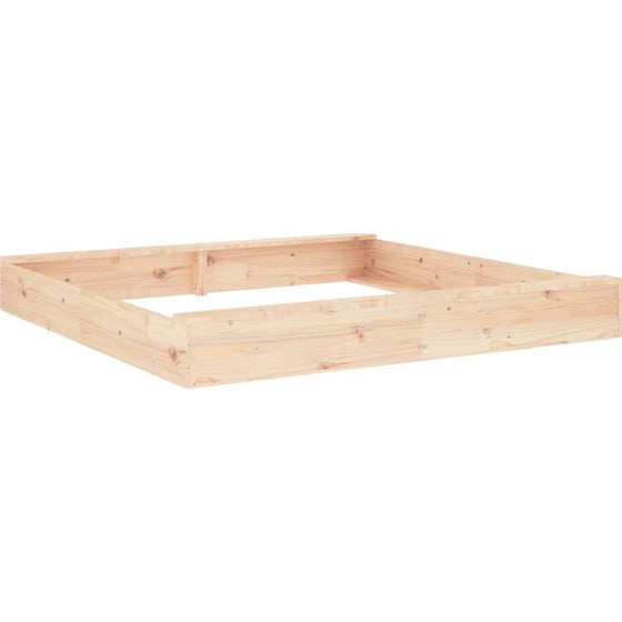 VidaXL Αμμοδόχος με Καθίσματα Τετράγωνη 160x160x20cm Ξύλινη - Φυσικό Χρώμα Ξύλου image 5