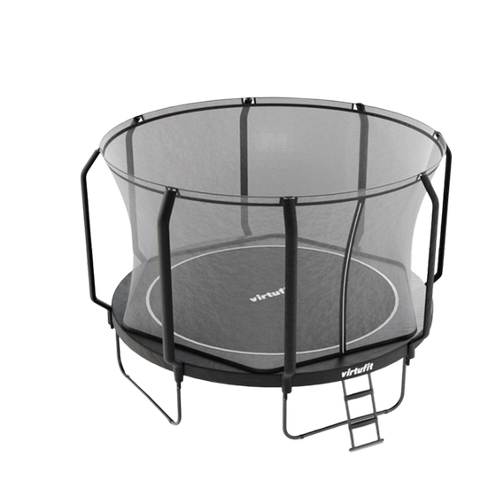 VIRTUFIT PREMIUM Τραμπολίνο με Δίχτυ & Σκάλα 366 x 366 x 265 cm Μαύρο image 3