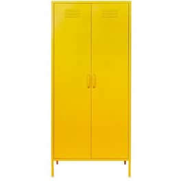 Ντουλάπα Nextdeco Δίφυλλη Μεταλλική 76x50x170 cm - Κίτρινο