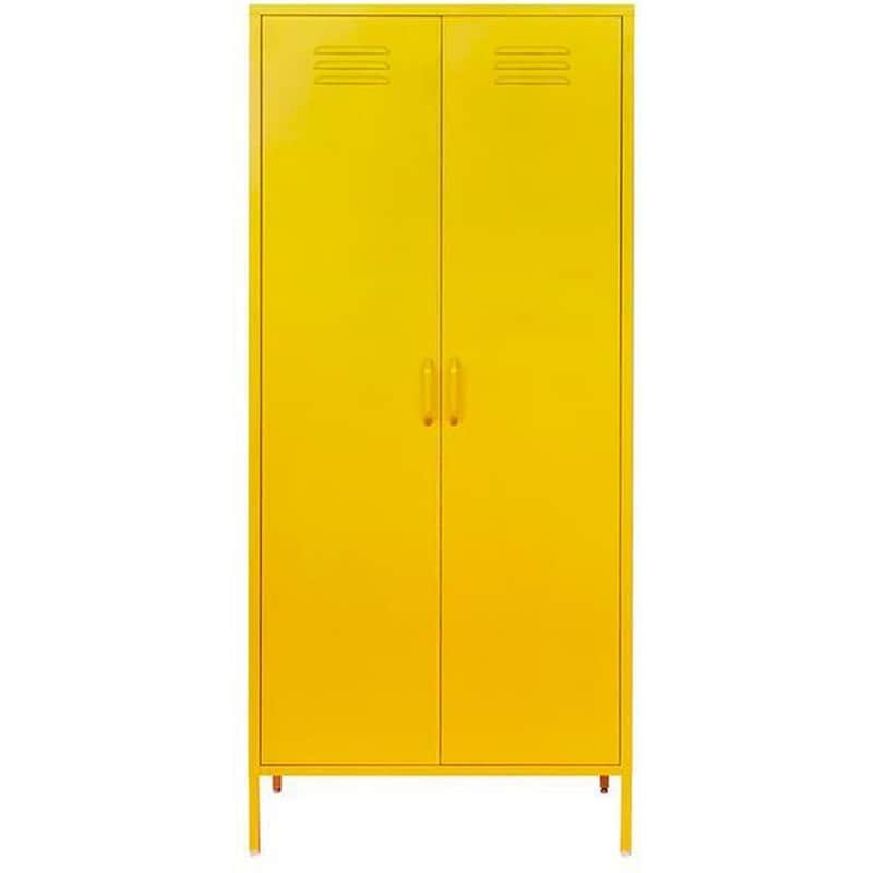 NEXTDECO Ντουλάπα Nextdeco Δίφυλλη Μεταλλική 76x50x170 cm - Κίτρινο