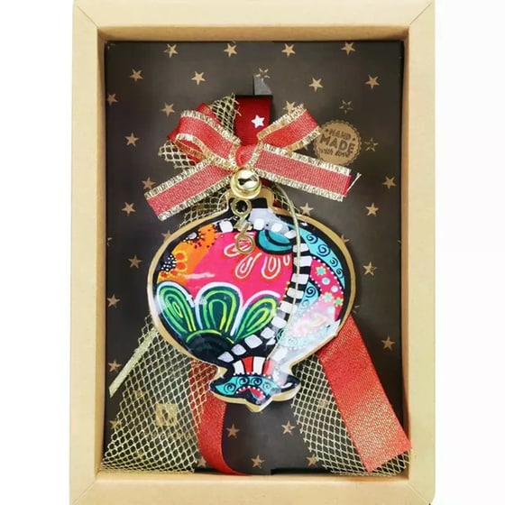 Γούρι Synchronia&nbsp;Ρόδι&nbsp;Boho Μεταλλλικό&nbsp;Λουλούδια image 2