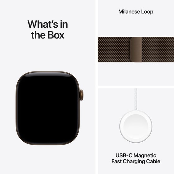 Apple Watch Series 12 GPS 46mm Dark Bronze Aluminium Case with Dark Bronze Milanese Loop - M/L image 6