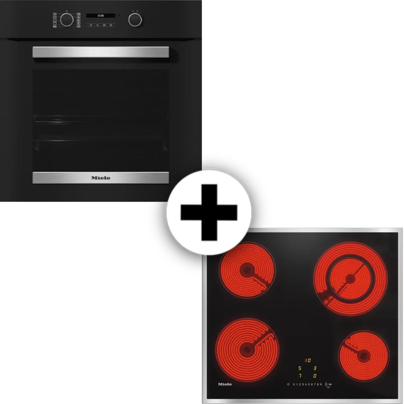 MIELE H 2465 B KM 6520 FR 76 Lt Μαύρο Eντοιχιζόμενο Σετ Φούρνος και Εστία