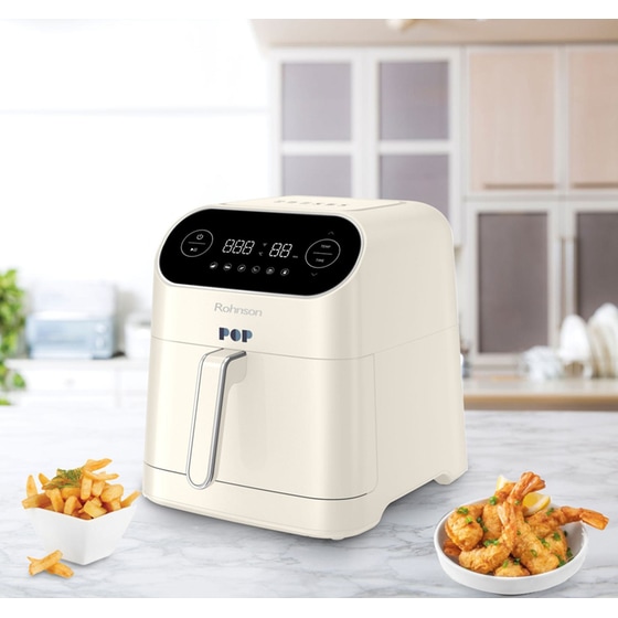 ROHNSON R-2859C Pop με Αποσπώμενο Κάδο 1800 W 7 L Λευκό Φριτέζα Αέρος image 6