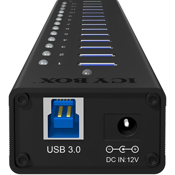 Icy Box IB-AC6113 USB Hub 14-Port USB 3.0 συμβατό με USB-A image 2
