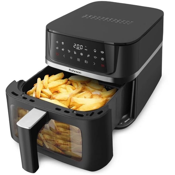 ROHNSON R-28020 με Αποσπώμενο Κάδο 2150 W 10 L Μαύρο Φριτέζα Αέρος image 2