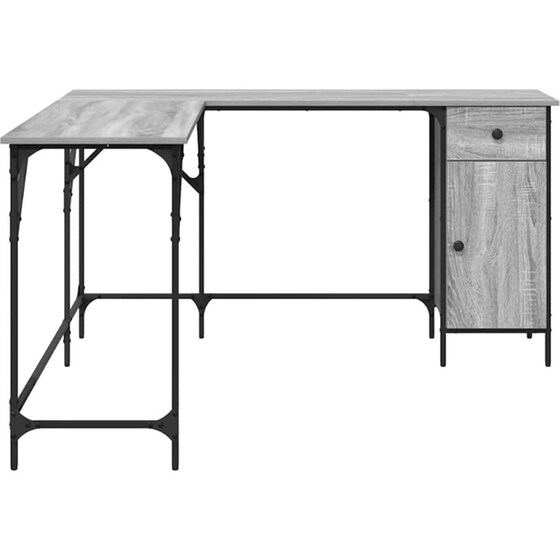 Γραφείο VidaXL από Επεξεργασμένο Ξύλο 141x141x75 cm - Γκρι Sonoma image 5