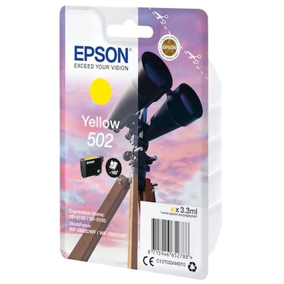 Epson 502 Κίτρινο Μελάνι Εκτυπωτή C13T02V44010 image 1