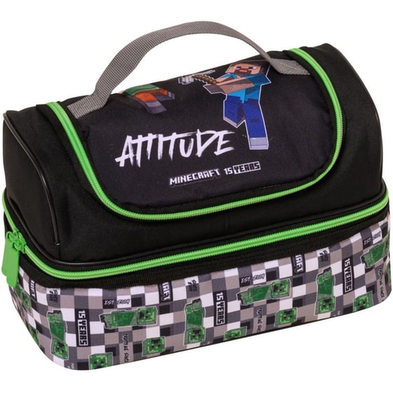 Τσαντάκι Φαγητού Graffiti Προνηπιακό Ισοθερμικό Black Minecraft image 0