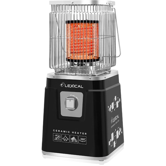 LEXICAL LQH-8010-2 BLACK Σόμπα Χαλαζία 2000W Μαύρο image 0