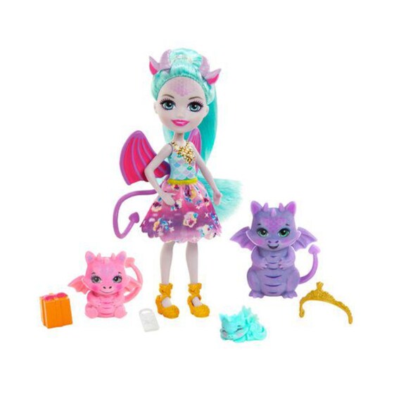 Κούκλα Enchantimals Royals Deanna Dragon & Οικογένεια Δράκοι image 3