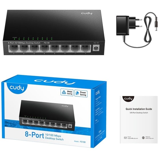 Cudy FS108 v1 Unmanaged Switch με 8 Θύρες Ethernet image 2