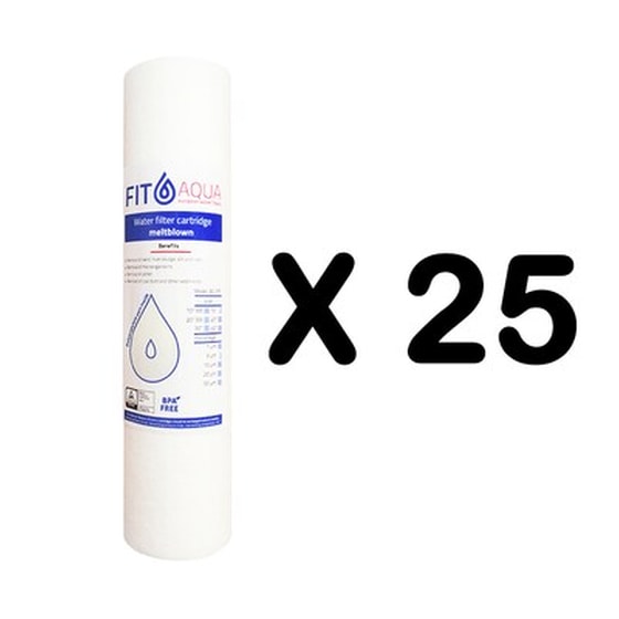 Σετ-25 Φίλτρα Πολυπροπυλενίου Pp-10" 5μm Fitaqua Eu image 0