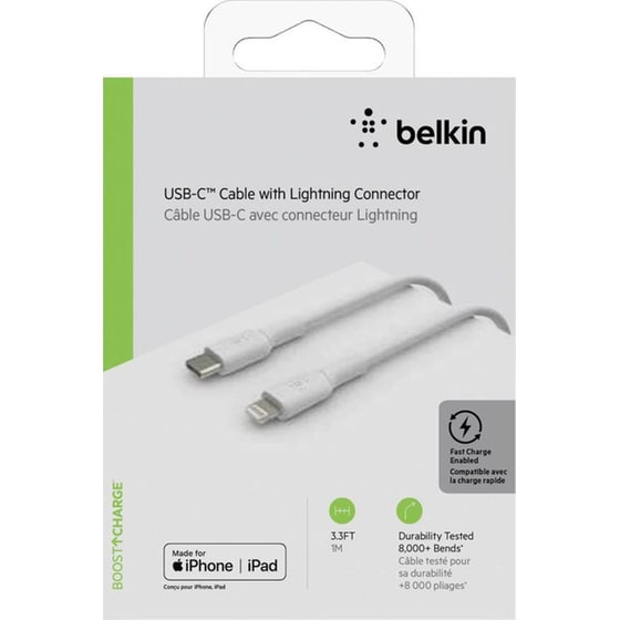 Καλώδιο δεδομένων Belkin Usb-C to Lightning 1m - White image 5