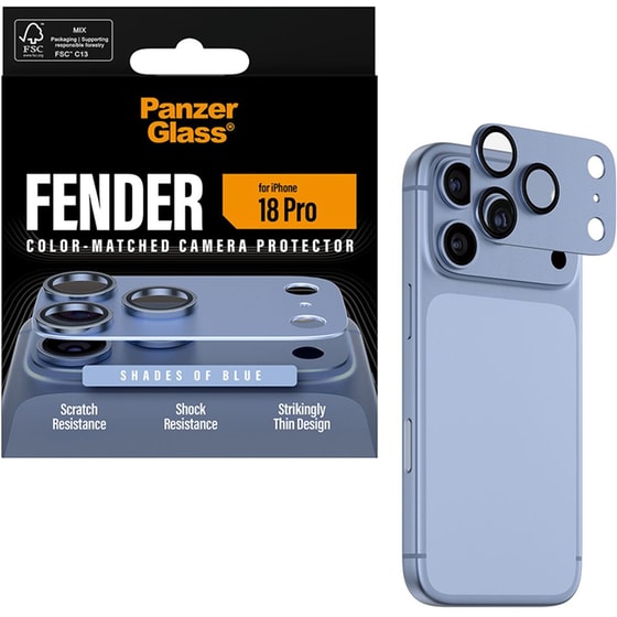 Προστατευτικό καμερών Apple iPhone 18 Pro - PanzerGlass Fender Camera Protector - Blue image 4