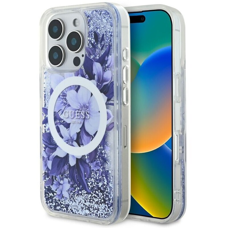 Θήκη Apple iPhone 16 Guess liquid - Μωβ