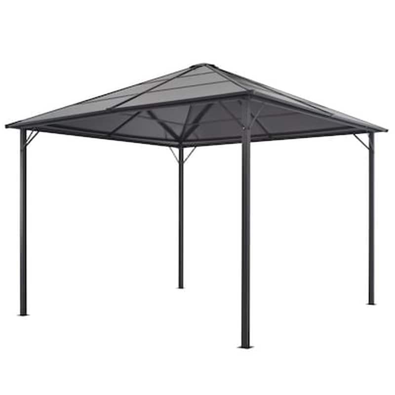 Κιόσκι Vidaxl Αλουμίνιο 3x3m - Μαύρο VIDAXL
