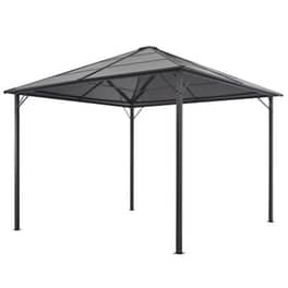 Κιόσκι Vidaxl Αλουμίνιο 3x3m - Μαύρο