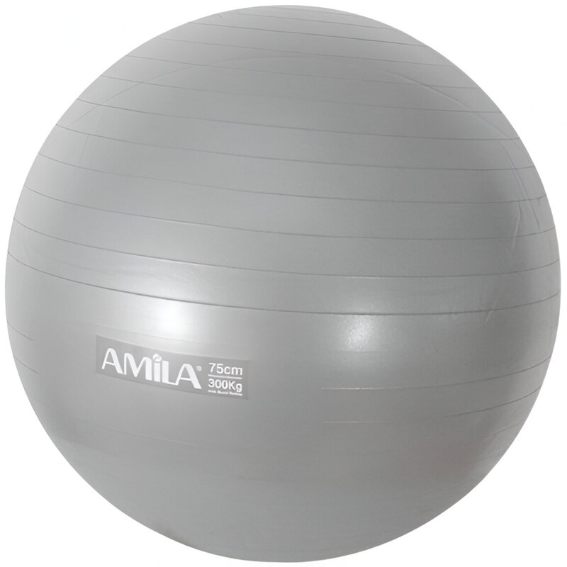 Mπάλα Γυμναστικής Amila Κατάλληλη για Κινησιοθεραπεία 75 cm - Ασημί
