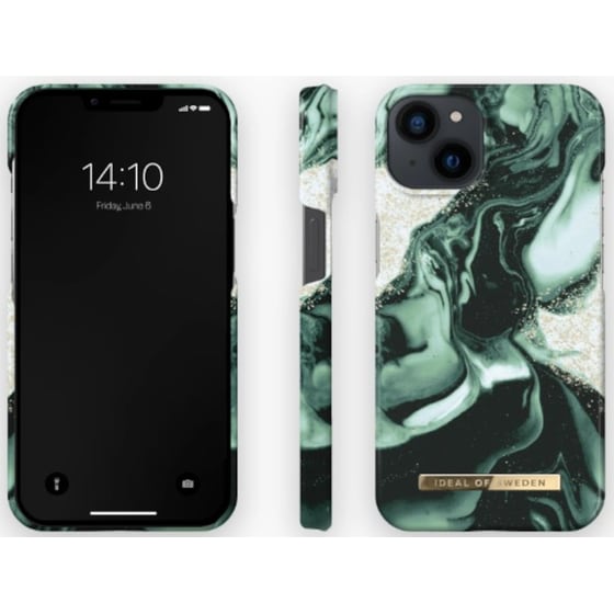 Θήκη Apple iPhone 14 - iDeal of Sweden Fashion - Golden Olive Marble image 1