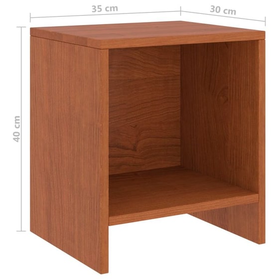 Κομοδίνο Vidaxl Από Μασίφ Ξύλο Πεύκου 2τμχ 35x30x40 cm - Καφέ Μελί image 6
