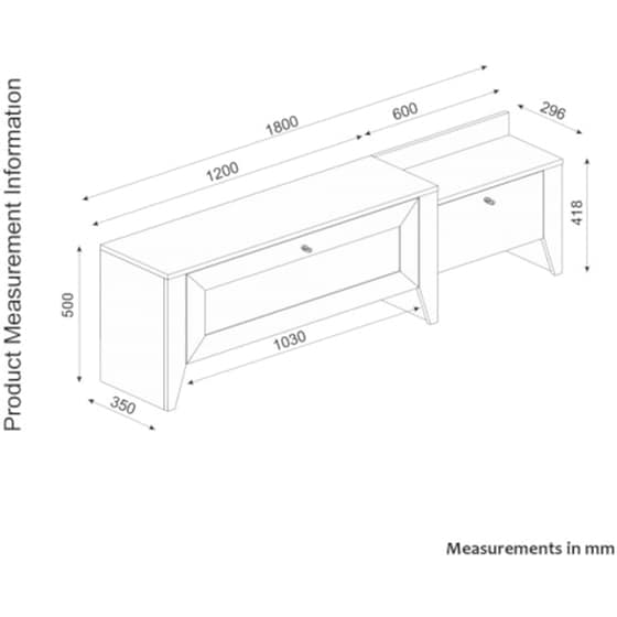 Έπιπλο Τηλεόρασης 24Mall Procida από Μοριοσανίδα 180x35x50 cm - Μπεζ image 5