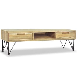 Έπιπλο Τηλεόρασης VidaXL Ξύλινο/Μεταλλικό 120x35x35cm - Μπεζ