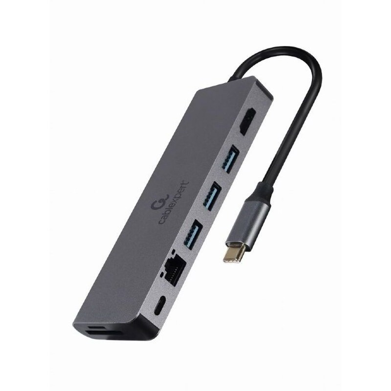 Cablexpert A-CM-COMBO5-05 USB Hub 5 σε 1 USB-C - Ασημί