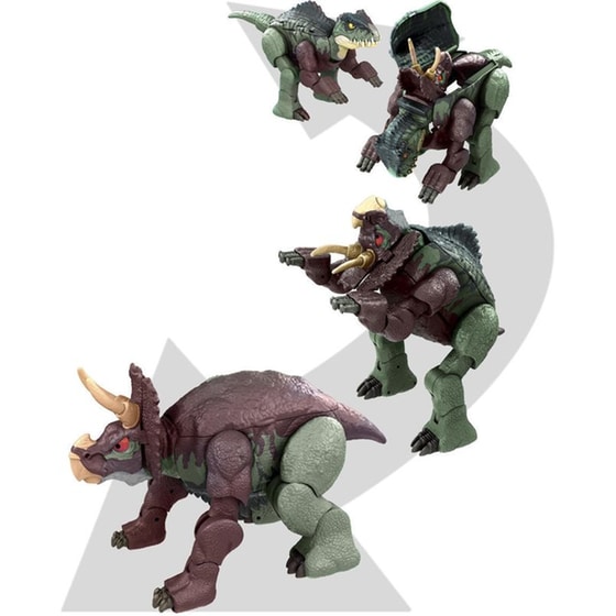 Φιγούρα Δράσης Mattel Jurassic World: Fierce Changers Massive Stretch - Giganotosaurus And Nasutoceratops image 1