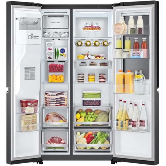 LG GSXV90MCDE Total No Frost InstaView Door-in-Door 635 Lt με DoorCooling+™ και Wifi Μαύρο Ψυγείο Ντουλάπα image 8