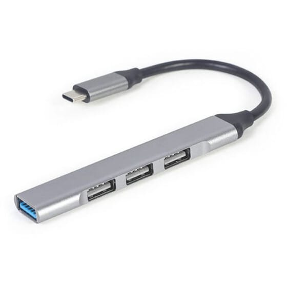 USB Hub Gembird UHB-CM-U3P1U2P3-03 USB 3.0 με 4 θύρες - Ασημί image 1