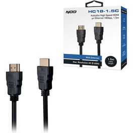 NOD Καλώδιο HDMI HC18-1.5C 1x HDMI Male σε 1x HDMI Male 1.50 m Μαύρο