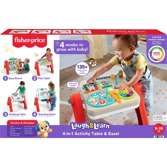 Fisher Price Εκπαιδευτικό Τραπέζι-Πίνακας 4 σε 1 image 5