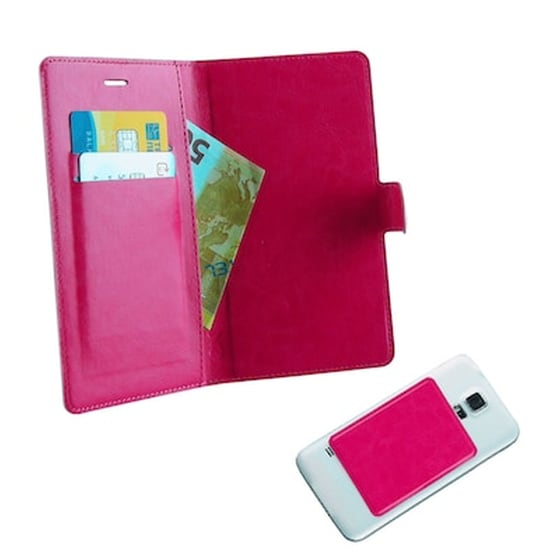 VOLTE-TEL Θήκη Universal 4.0"-4.6" Leather Line Book Magnet 3M - Pink image 0