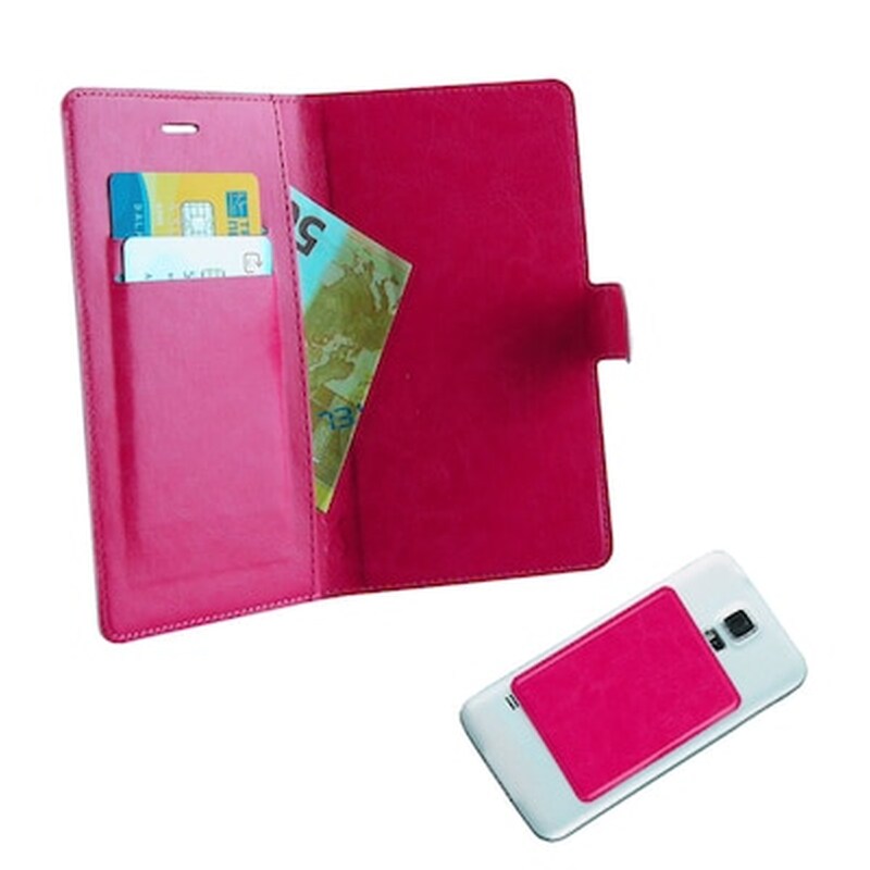 VOLTE-TEL Θήκη Universal 4.0-4.6 Leather Line Book Magnet 3M - Pink VOLTE-TEL