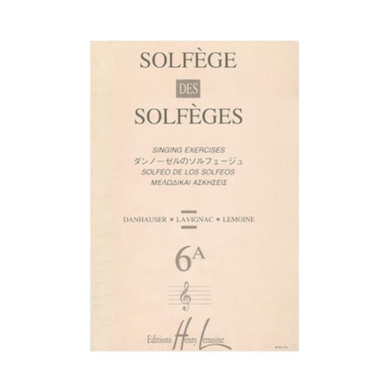 HENRY LEMOINE Solfege Des Solfeges, Vol.6a