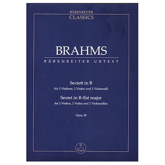 Βιβλίο Για Σύνολα Barenreiter Brahms - Sextet In Bb Major Op.18 [pocket Score] image 0