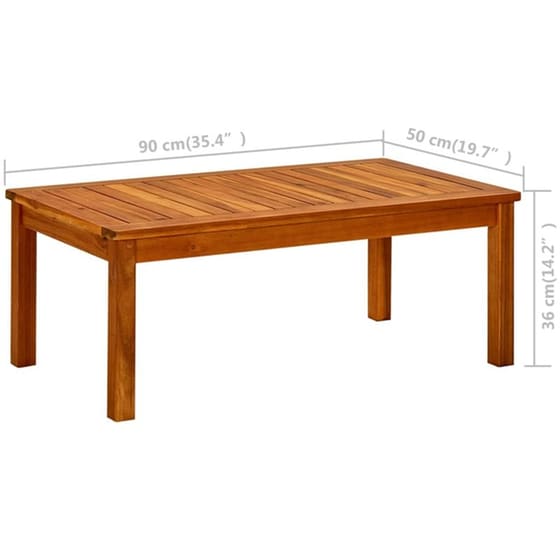 Τραπέζι Εξωτερικού Χώρου VidaXL από Ξύλο 90x50x36 cm - Καφέ image 6