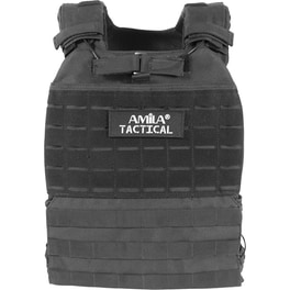 Γιλέκο 6.2kg Ρυθμιζόμενου Βάρους Amila Military Vest 95101 με Αφαιρούμενα Βάρη - Μαύρο
