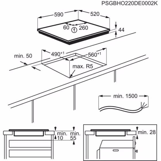 AEG TN64IA00FB 59 cm Μαύρο Εστία Eπαγωγική Αυτόνομη image 4