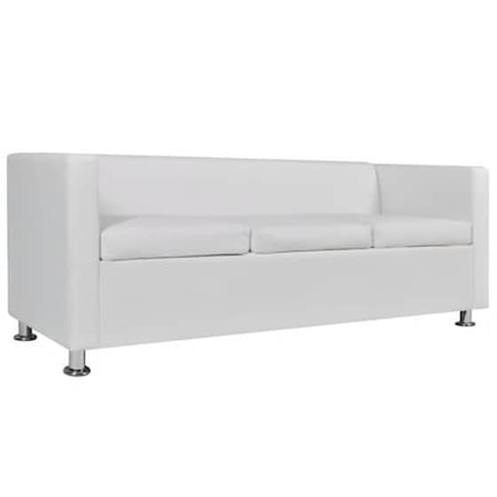 Τριθέσιος Καναπές VidaXL 170x62.5cm - Λευκό image 4