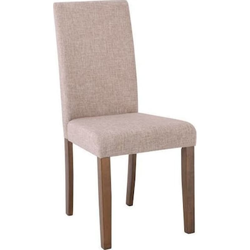 Καρέκλα Woodwell Ύφασμα Green Walnut Σετ 2 τμχ - Μπεζ WOODWELL