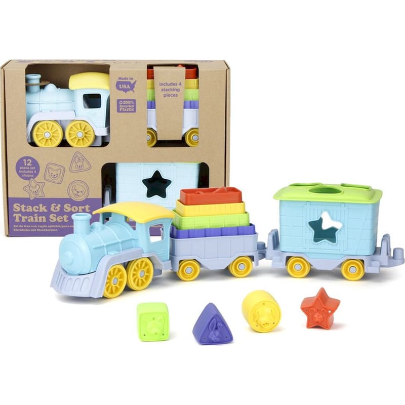 GREEN TOYS Green Toys: Stack Sort Train (tnss-1460)