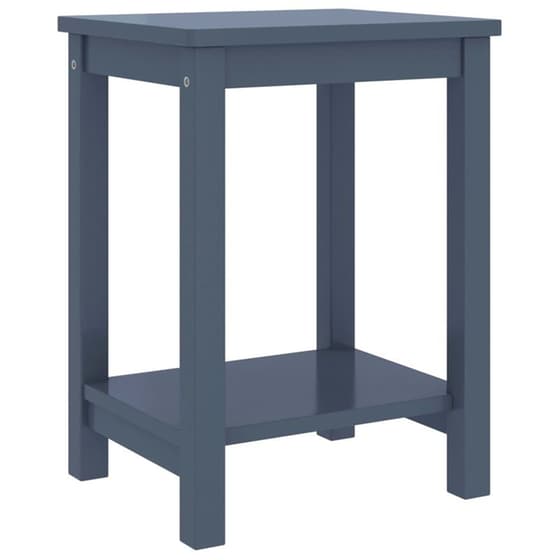 Κομοδίνο Vidaxl Από Μασίφ Ξύλο Πεύκου 35x30x47 cm - Ανοιχτό Γκρι image 0