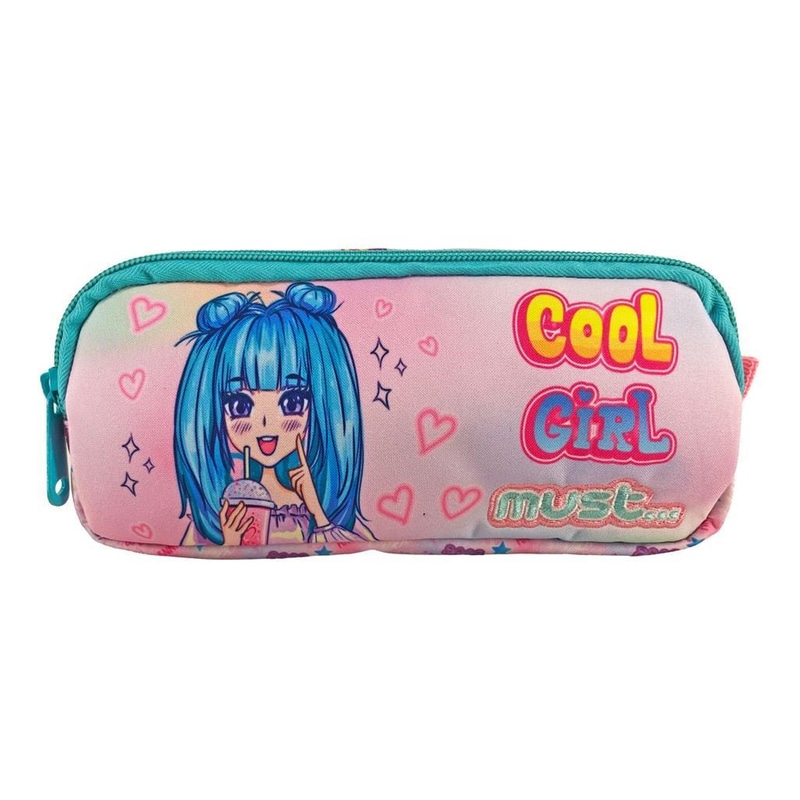 MUST... Κασετίνα Βαρελάκι Must Energy Cool Girl 2 Θήκες