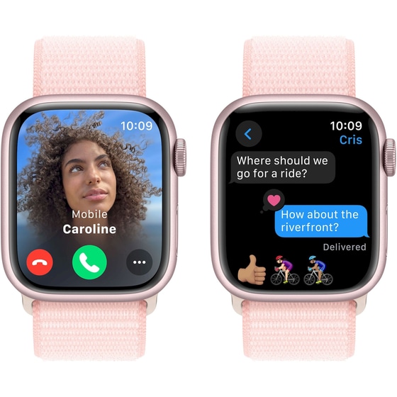 Apple Watch Series 9 Aluminium Pink GPS 41mm - Pink Band Loop image 5